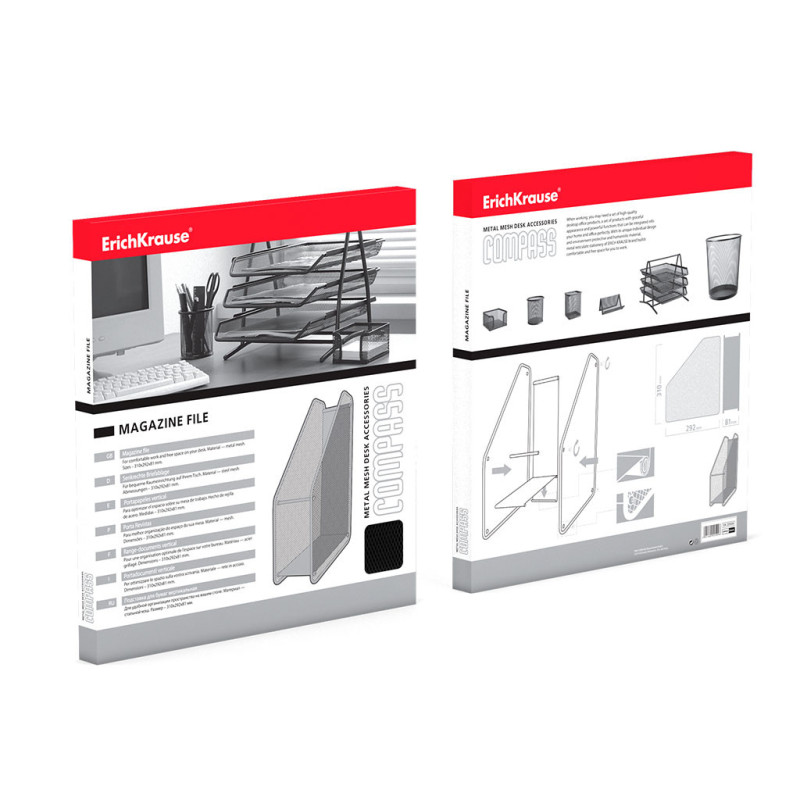 Portacarte verticale ErichKrause Compass, Classic colore Nero