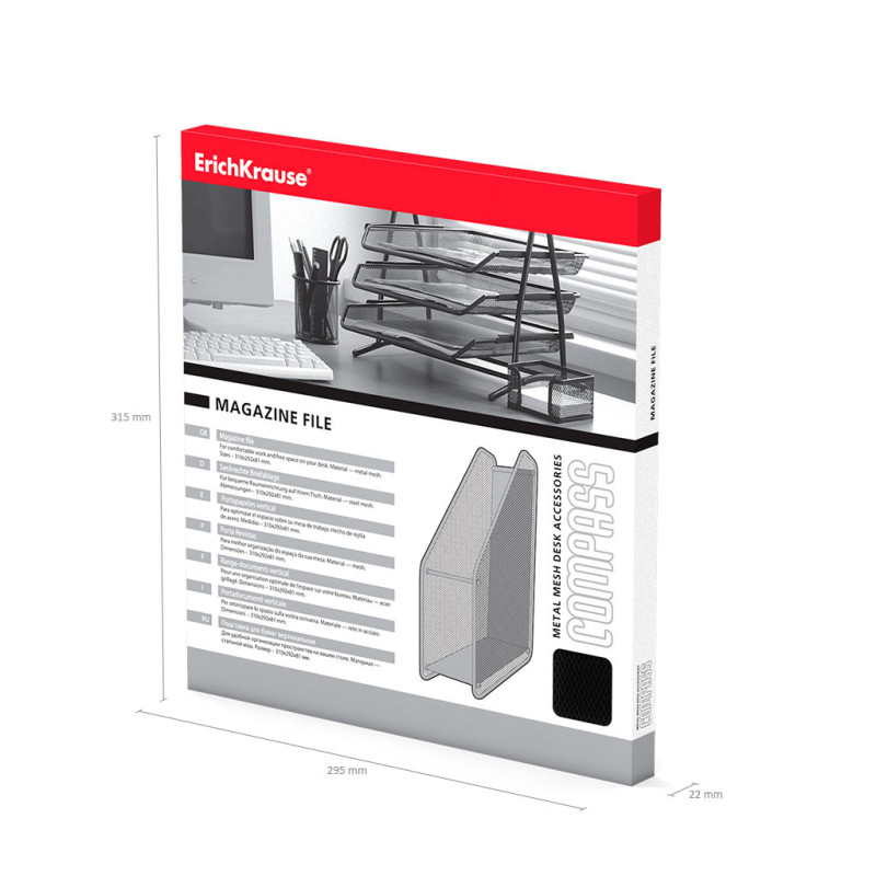 Portacarte verticale ErichKrause Compass, Classic colore Nero