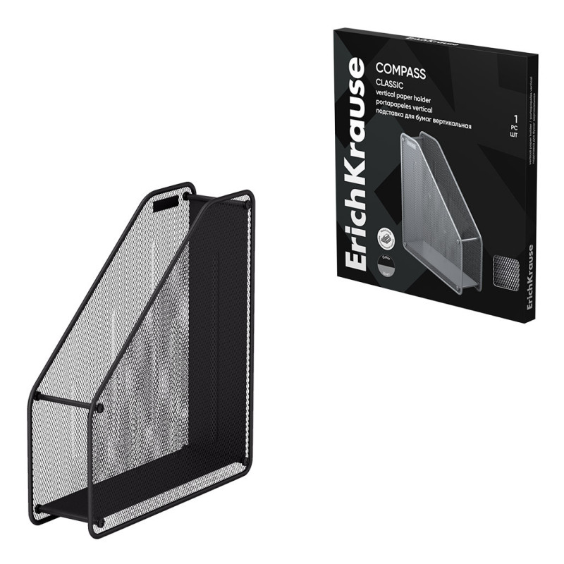 Portacarte verticale ErichKrause Compass, Classic colore Nero