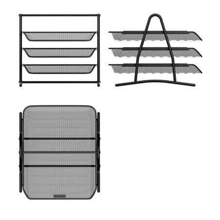 Vassoio Portadocumenti a 3 Ripiani ErichKrause Compass Classic Nero