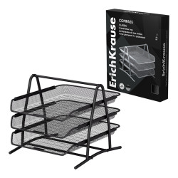 Vassoio Portadocumenti a 3 Ripiani ErichKrause Compass Classic Nero