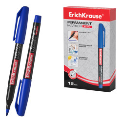 Box da 12 Pennarelli Indelebili ErichKrause P-70 Colore Blu
