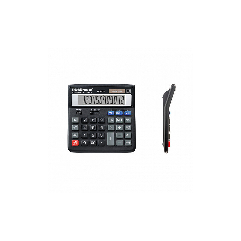 Calcolatrice da tavolo Erichkrause CD-412 Nera a 12 cifre