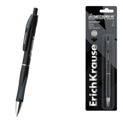 Penna A Sfera A Scatto ErichKrause MEGAPOLIS Matic&Grip nera