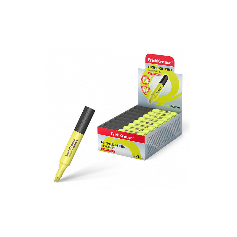 Evidenziatore ErichKrause Visioline V-17 Mini Giallo Box da 24