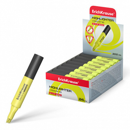 Evidenziatore ErichKrause Visioline V-17 Mini Giallo Box da 24