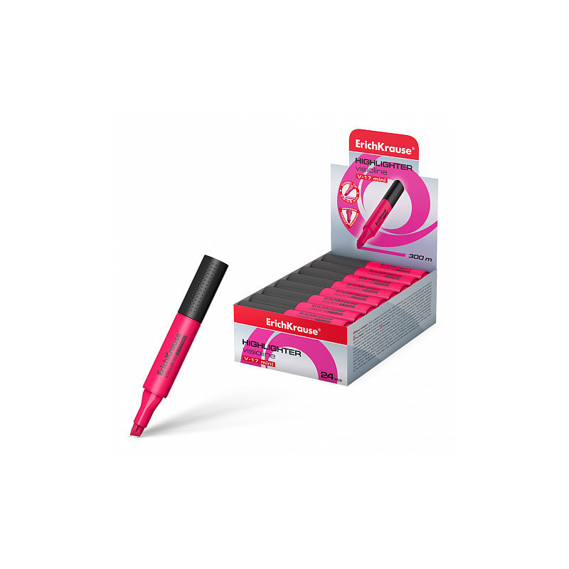 Box da 24 Evidenziatore ErichKrause Visioline V-17 Mini Rosa