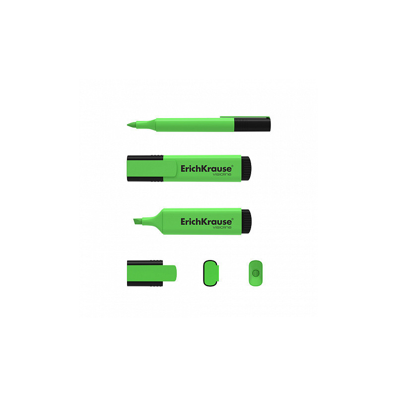 10 Evidenziatori ErichKrause Visioline V-21 Verde Asciugatura Rapida