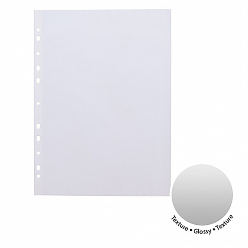Buste trasparenti lisce a foratura universale Glossy Clear A4 100mcm
