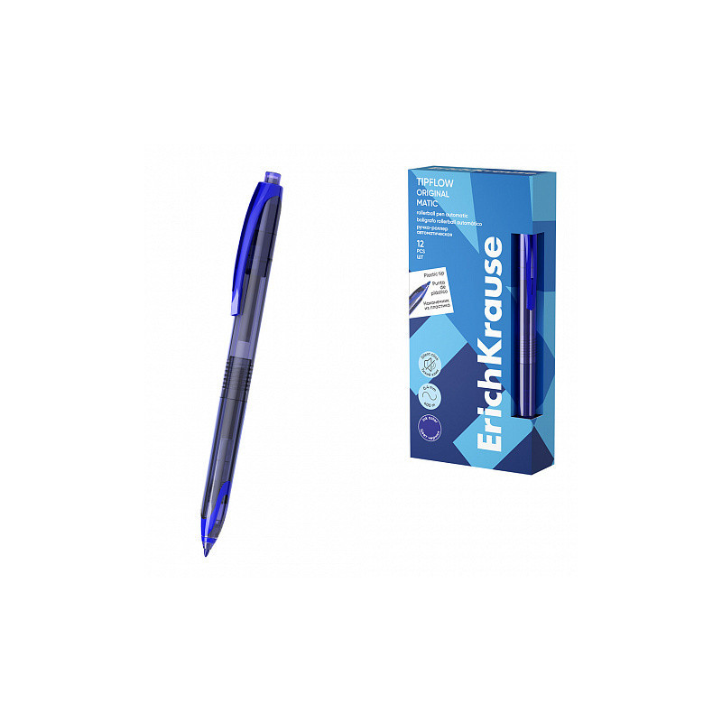 Box 12 Penne blu a scatto ErichKrause TipFlow Matic