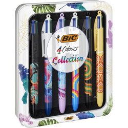 BIC 4Colori Collection Penne Colorate in Cofanetto Decorato