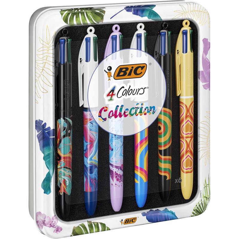 BIC 4Colori Collection Penne Colorate in Cofanetto Decorato