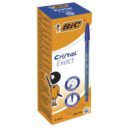 Penne a Sfera BIC Cristal Exact - Pacco da 20 penne blu