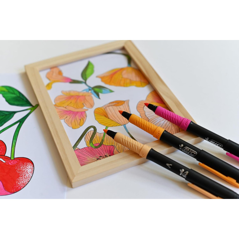 BIC Intensity Pennarelli Colorati Premium con Grip 24 colori