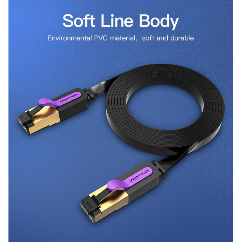 Vention Cavo di Rete Cat.7 - 10 metri - Colore Black - STP RJ45