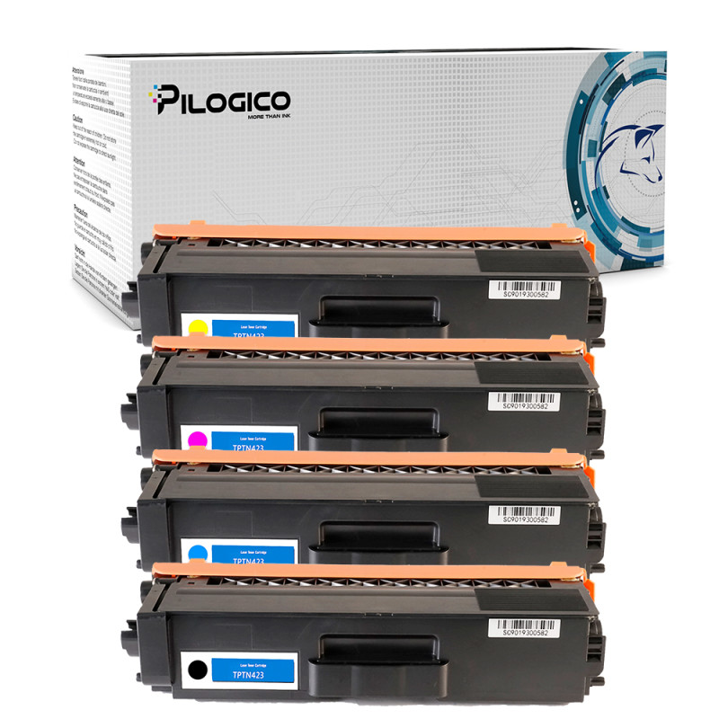 4 Toner Brother TN-423 Nero + Colore Compatibili