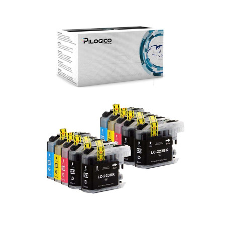 10 Cartucce Brother LC223 223 Nero + Colore Compatibili