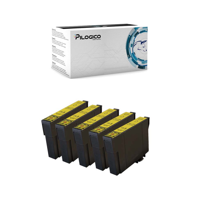 5 Cartucce Epson T18 18 Giallo Compatibili