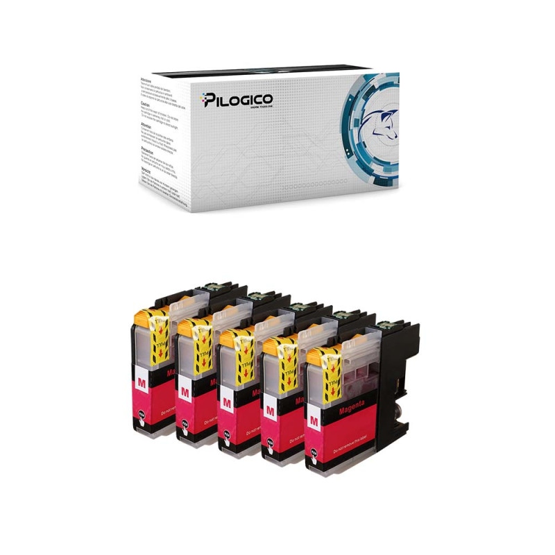 5 Cartucce Brother LC223 223 Magenta Compatibili