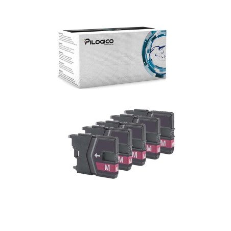 5 Cartucce Brother LC985 Magenta Compatibili