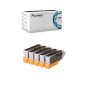 5 Cartucce Canon CLI-571 Nero Fotografico Compatibili