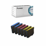 Kit di 6 cartucce compatibili Epson T604XL, colori Ciano, Magenta e Giallo, 10 ml ciascuna